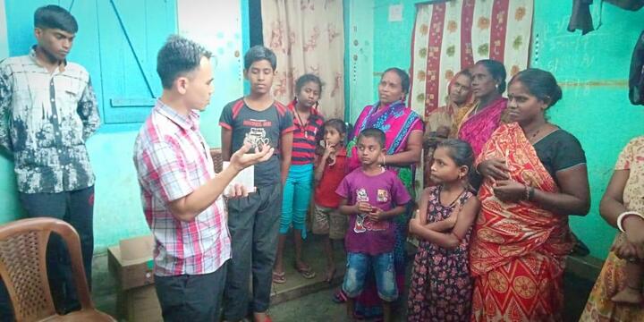 Distribution Cosmetic items to slum women Distribution Cosmetic items to slum women